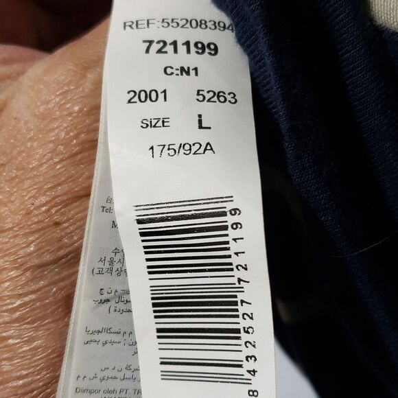 MNG by Mango. Navy & Cream Strips Make-up This Super Top. Size M. - Picture 9 of 10